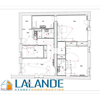 Plan 2D : plan d'implantation électrique