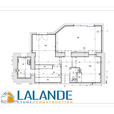 Plan 2D : plan technique cloisonnement
