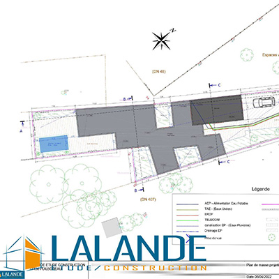 Plan Administratif : plan de masse projeté