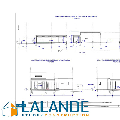 Plan Administratif : plan de coupe terrain